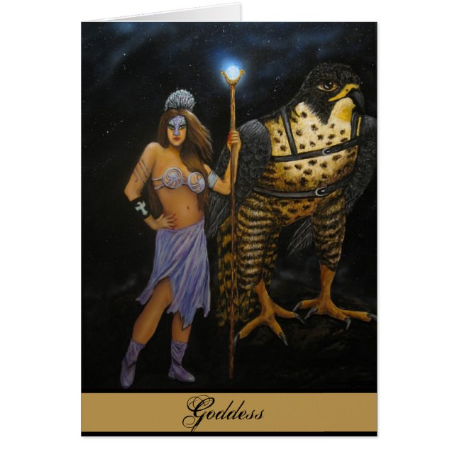 Cartão acrílico da pintura da deusa (Frente)