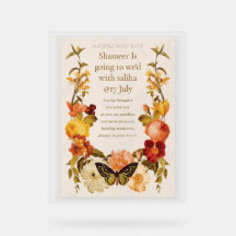 Cartão acrílico de casamento