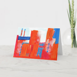Cartão acrílico vermelho urbano da arte