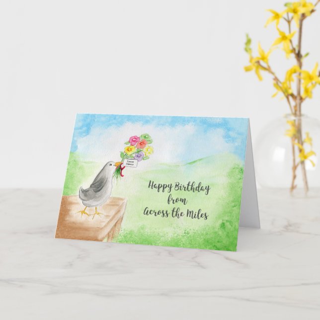 Cartão Across the Miles Birthday Card                     (Flor Amarela)
