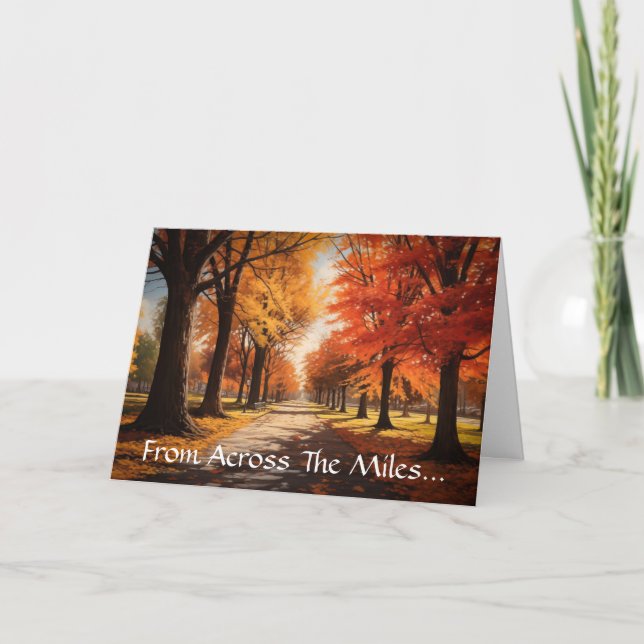 Cartão Across The Miles Thanksgiving Greeting Card (Frente)