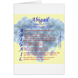 Cartão Acrostic de Abigail