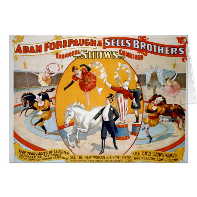 Cartão Adam Forepaugh e vende irmãos (Frente Horizontal)