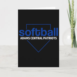 Cartão Adams Central Patriots Softll Placa de Casa 