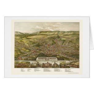 Cartão Adams norte, mapa panorâmico das MÃES - 1881