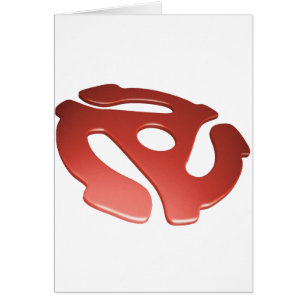 Cartão Adaptador vermelho de 3D 45 RPM