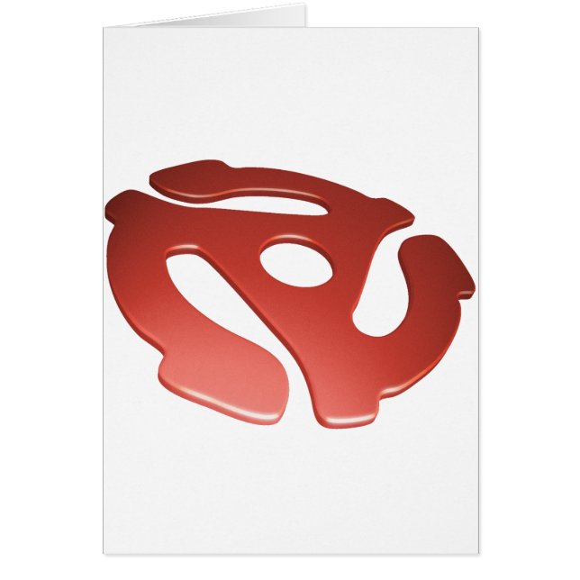 Cartão Adaptador vermelho de 3D 45 RPM (Frente)