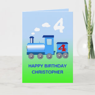 Cartão Add a name to a 4th birthday card
