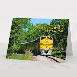 Cartão Add Names Steam Train Men Man Happy Birthday Card<br><div class="desc">Personalize this card - change any text - Change the greeting and any of the inside words - add the Names.</div>