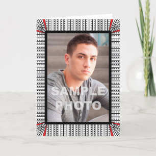 Cartão Add Your Own Photo Portrait Modern Geometric