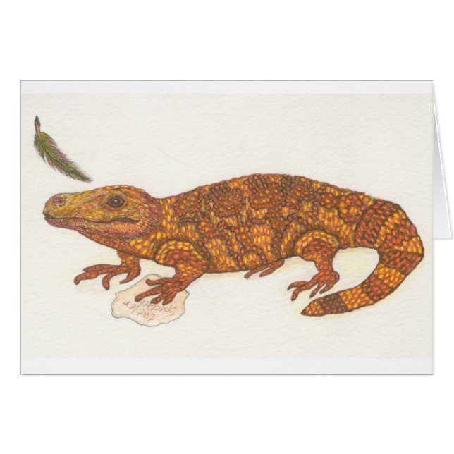 Cartão Addison o lagarto (Frente Horizontal)