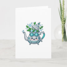 Adesivo de Chá de Hortelã Marroquino Kawaii Fofo d