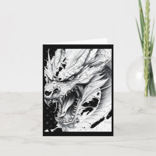 Cartão Adesivo de Desenho de Dragão Realista1
