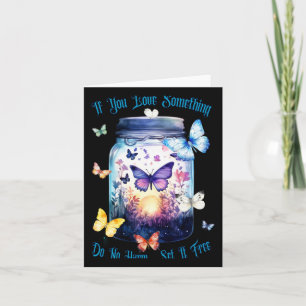 Cartão Adesivo de Liberdade da Borboleta