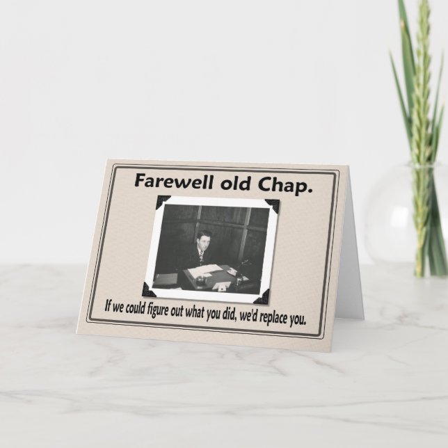 Cartão Adeus colega de trabalho (Frente)