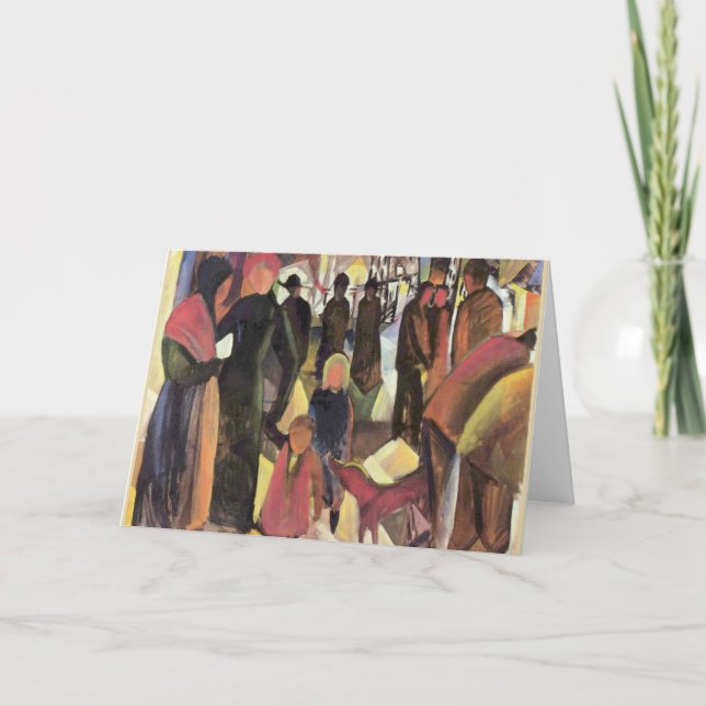 Cartão Adeus, famosa pintura de August Macke (Frente)