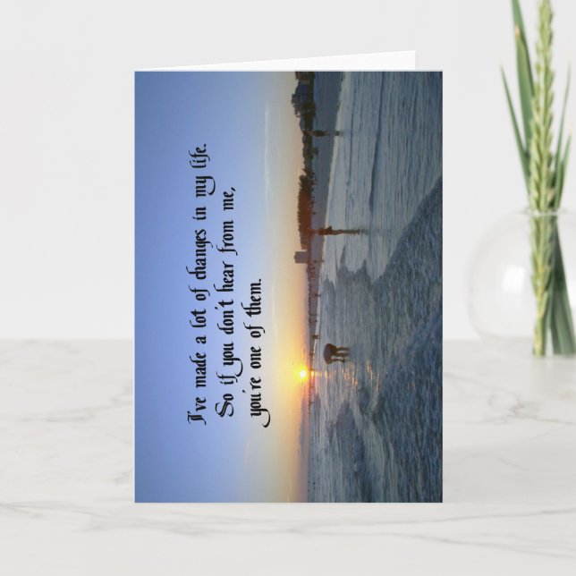 Cartão Adeus Farewell (Frente)