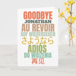 Cartão Adeus Farewell