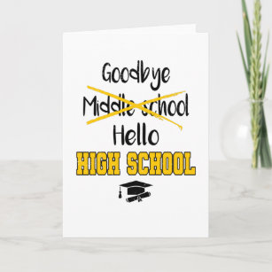 Cartão Adeus Segundo grau de Graduação do Ensino Médio