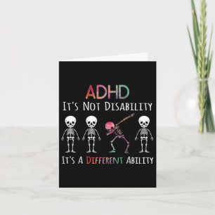 Cartão Adhd Awarness Dab Gifs E Não É Uma Deficiência