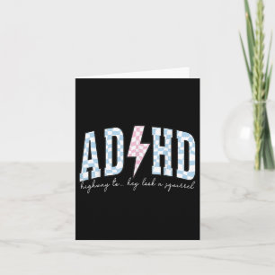 Cartão Adhd Engraçado Saúde Mental Overstimulou Consciênc