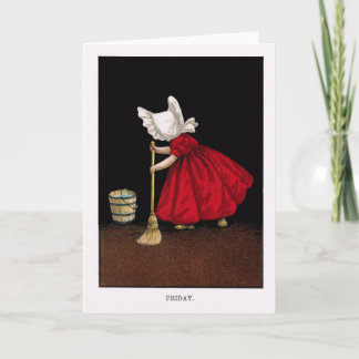 Cartão adiantado de 1900's sexta-feira Sunbonnet