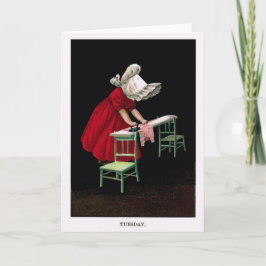 Cartão adiantado de terça-feira Sunbonnet Sue dos