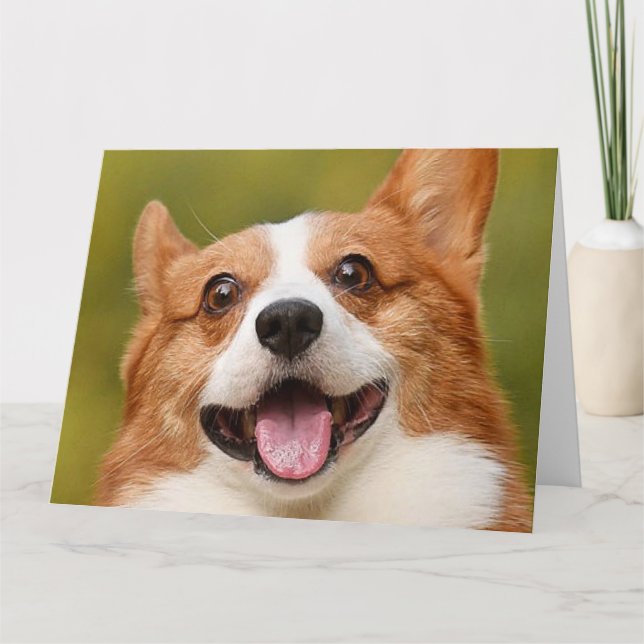 Cartão Adicionar Foto de Cão Personalizada Personalizada (Frente)