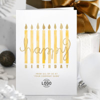 Adicionar logotipo Velas Amarelas Feliz Aniversári