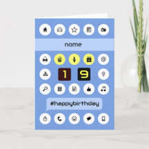 Adicionar nome 19º aniversário de computação perso