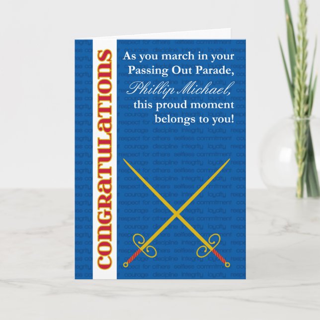 Cartão Adicionar Qualquer Nome Parabéns De Saída Personal (Frente)