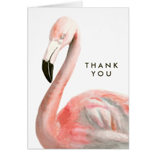 Cartão Adicionar seu texto Ave Tropical Flamingo