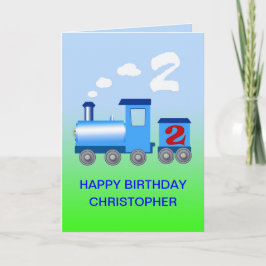Cartão Adicionar um nome a uma placa de segundo aniversár