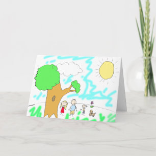 Cartão Adicione a Arte do Seu Filho neste Dia dos Pais