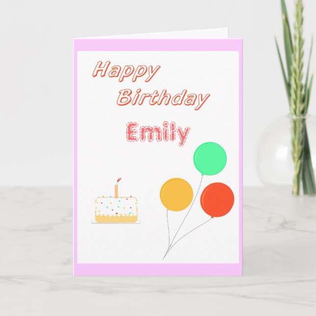 Cartão Adicione nome (e idade para criança) (Frente)