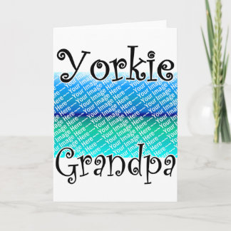 Cartão ADICIONE O SEU Vovô Yorkie FOTO