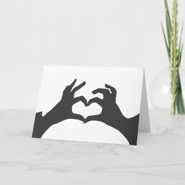 Cartão ADICIONE SEU PRÓPRIO TEXTO Coração de Amor (Frente)