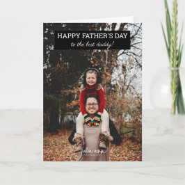 Cartão Adicione sua foto a esta Foto do Dia Feliz do Pai