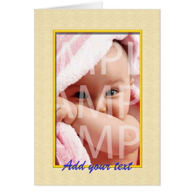 Cartão Adicione sua própria imagem, suas próprias palavra (Frente)