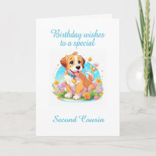 Cartão Adicione Um Cachorro De Aniversário Relativo