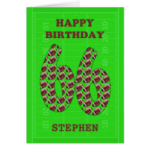 Cartão Adicione Um Nome 66º Aniversário