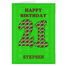 Cartão Adicione Um Nome De Alçado De aniversário de 21 an