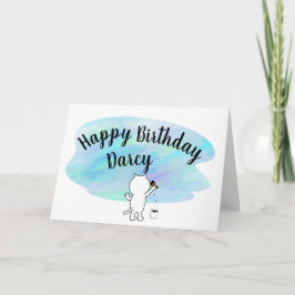 Cartão Adicione um nome Feliz Aniversário Saudação