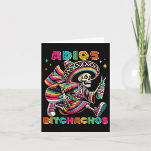 Cartão Adios Achos Funny Cinco De Mayo Bebendo Men Mulher