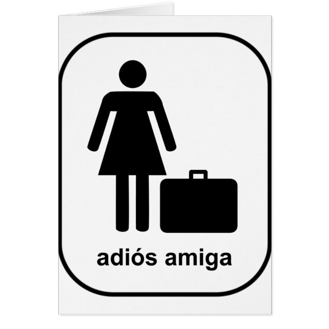 Cartão adios_amiga_Black (Frente)