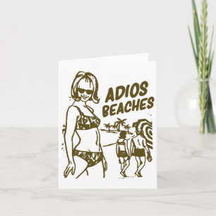 Cartão Adios Praiam Engraçada Saindo De Uma Camisa De Pre