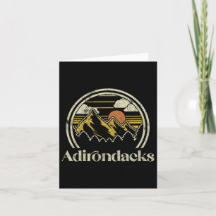 Cartão Adirondacks Montanhas New York Vintage Hiking Camp