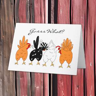 Cartão Adivinha O Que? Humor Engraçado pelo Bumbum