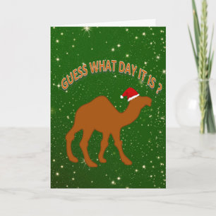 Cartão Adivinhação Divertida Que Dia É Humor Natal