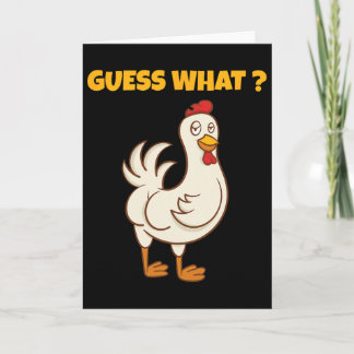 Cartão Adivinhação Engraçada Bunda de Frango! Arte de Fra